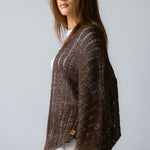 Sandy Crochet Shimmer Cardigan Brown - AB ESSENTIALS