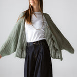 Sandy Crochet Shimmer Cardigan Mint Green - AB ESSENTIALS