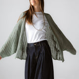 Sandy Crochet Shimmer Cardigan Mint Green - AB ESSENTIALS