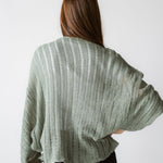 Sandy Crochet Shimmer Cardigan Mint Green - AB ESSENTIALS