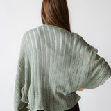 Sandy Crochet Shimmer Cardigan Mint Green - AB ESSENTIALS
