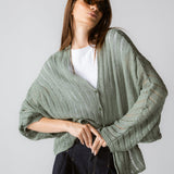 Sandy Crochet Shimmer Cardigan Mint Green - AB ESSENTIALS