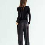 Satin Glow Pants Black - AB ESSENTIALS