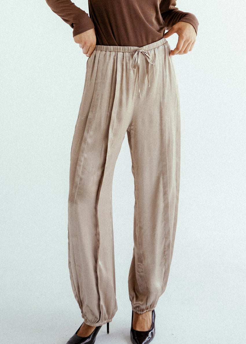 Satin Glow Pants Gold - AB ESSENTIALS