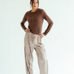 Satin Glow Pants Gold - AB ESSENTIALS