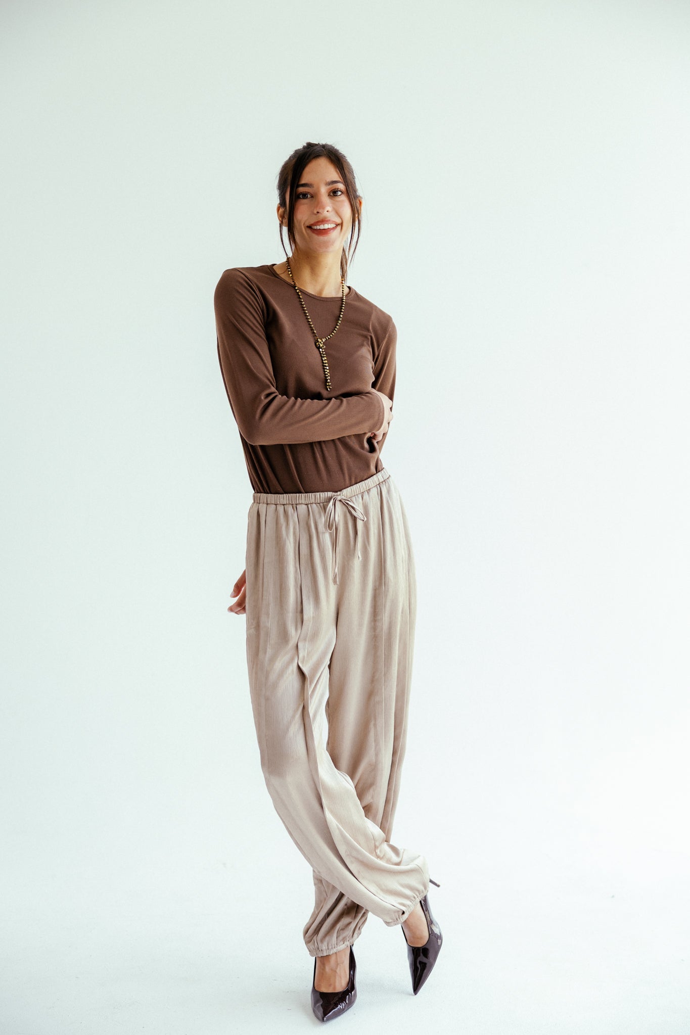 Satin Glow Pants Gold - AB ESSENTIALS