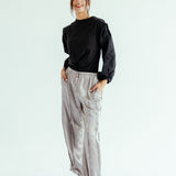 Satin Glow Pants Silver - AB ESSENTIALS