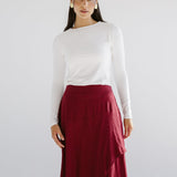 Seashell Skirt Burgundy - AB ESSENTIALS