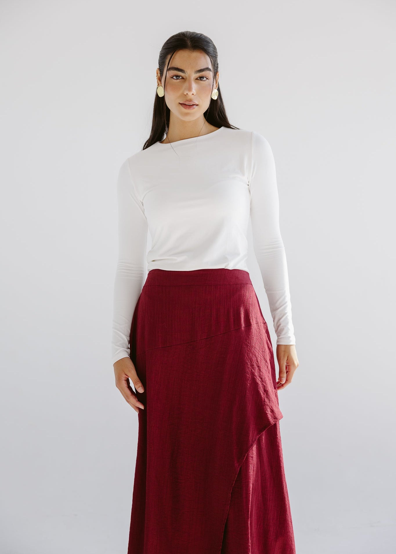 Seashell Skirt Burgundy - AB ESSENTIALS