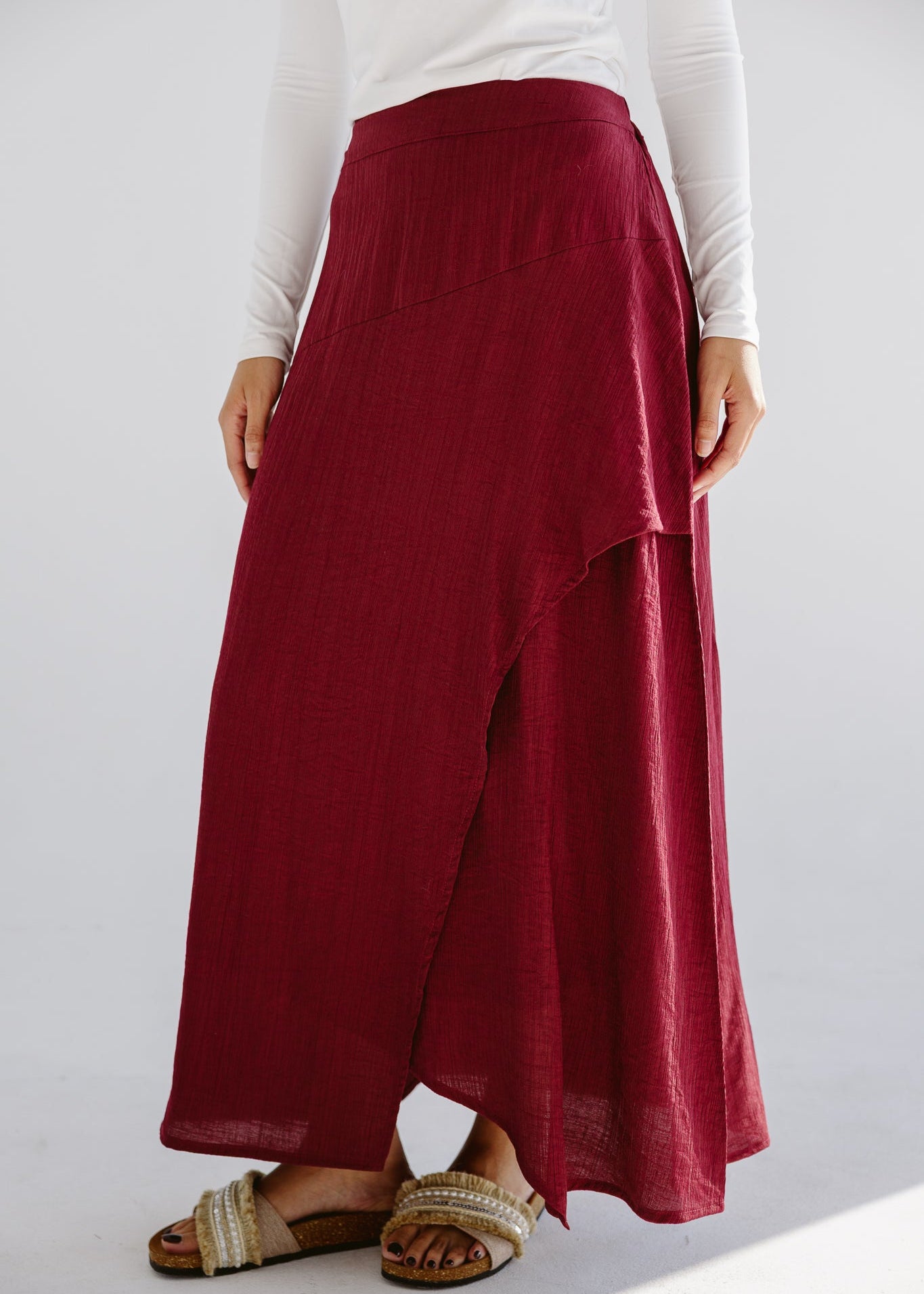 Seashell Skirt Burgundy - AB ESSENTIALS