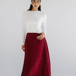Seashell Skirt Burgundy - AB ESSENTIALS