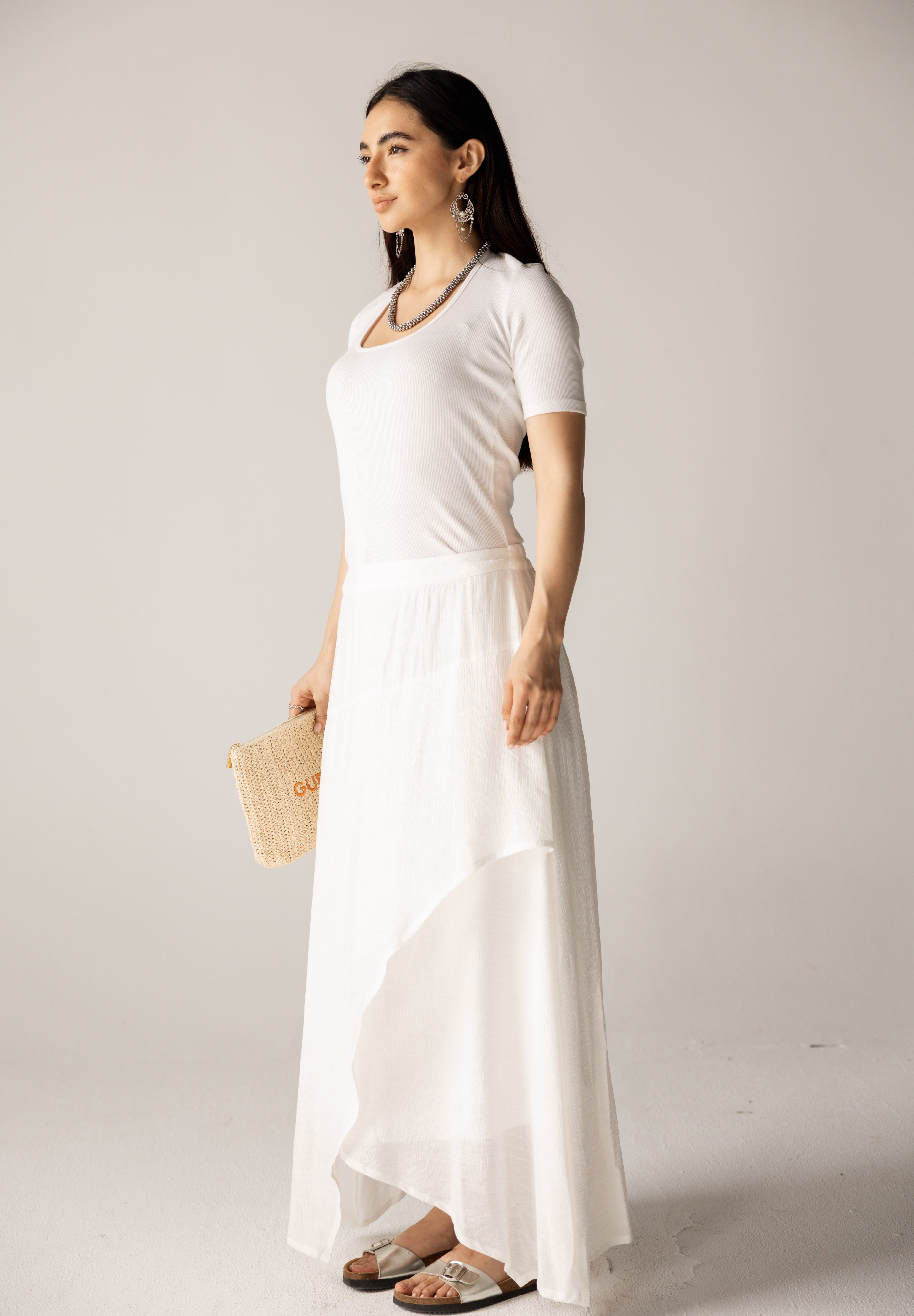 Seashell Skirt White - AB ESSENTIALS