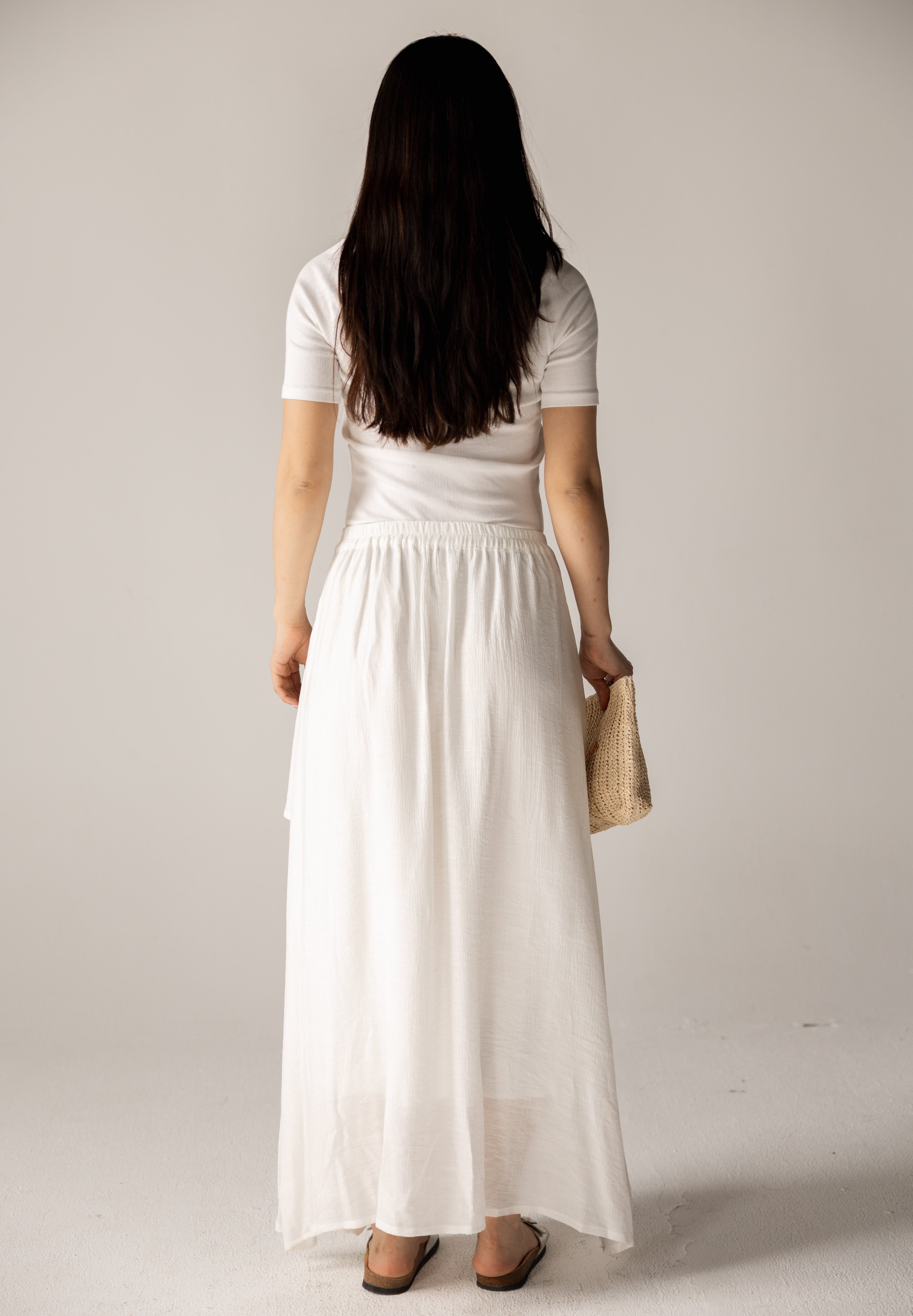 Seashell Skirt White - AB ESSENTIALS