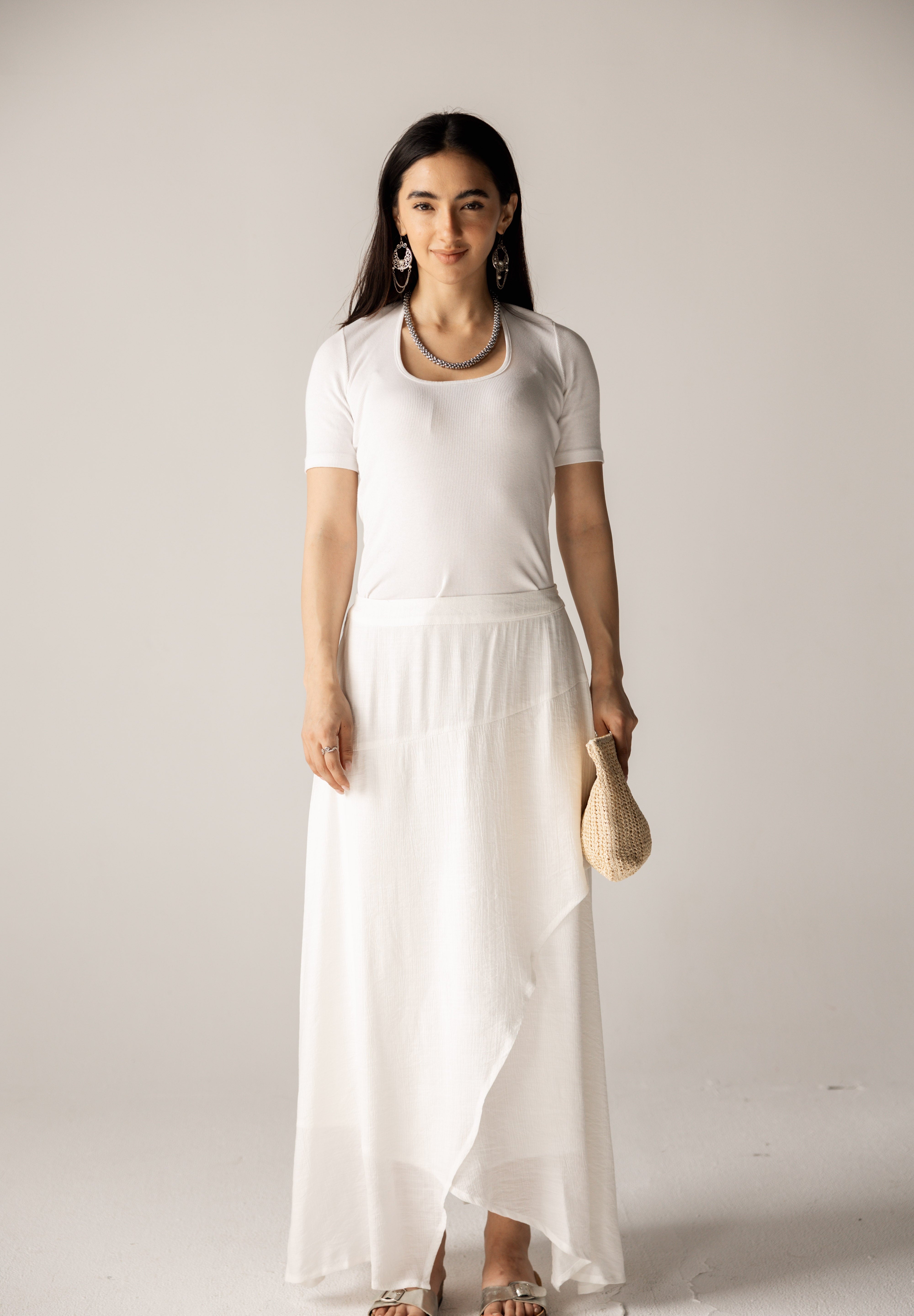 Seashell Skirt White - AB ESSENTIALS