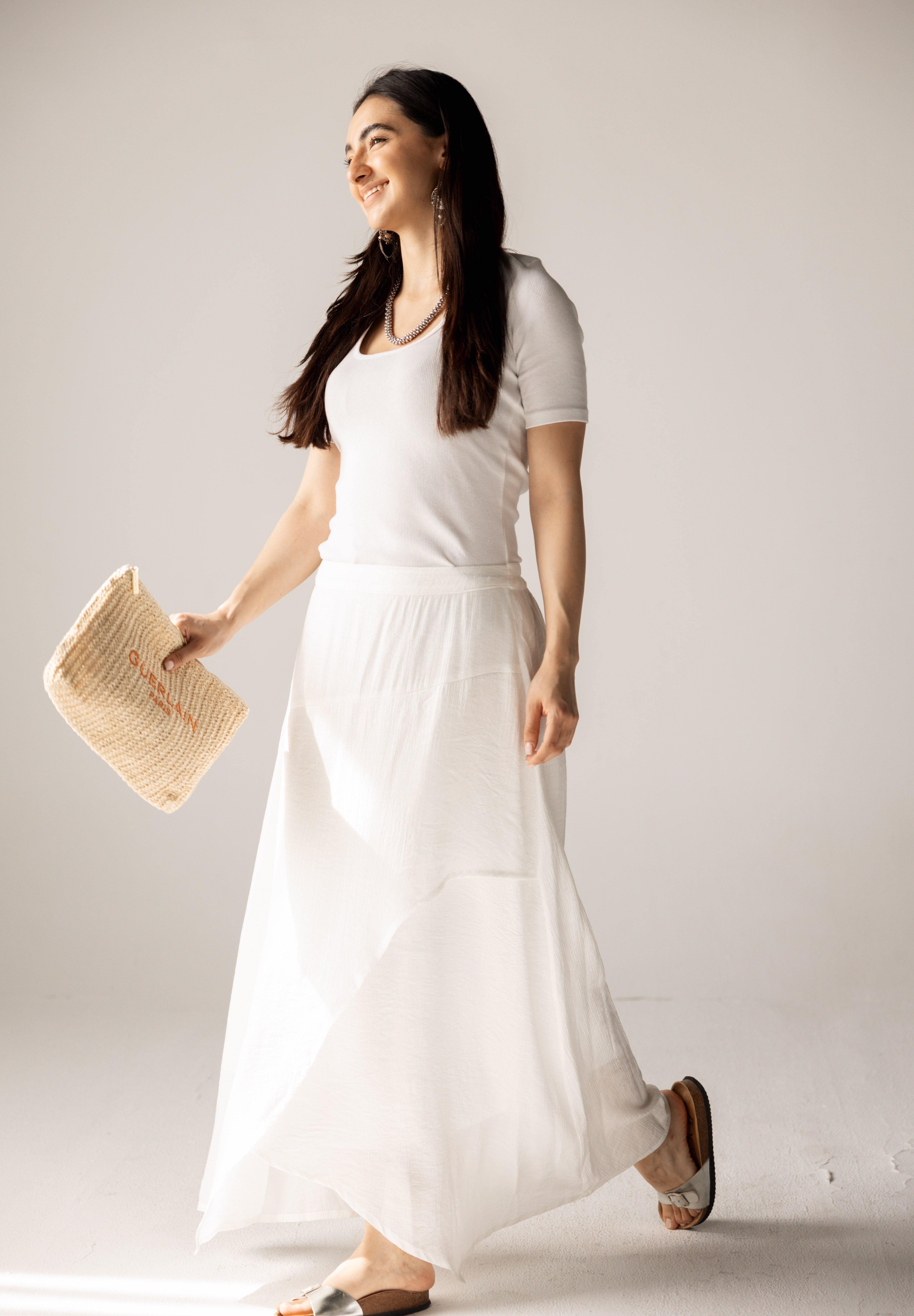 Seashell Skirt White - AB ESSENTIALS