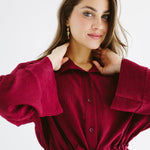 Seashell Top Burgundy - AB ESSENTIALS