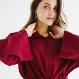 Seashell Top Burgundy - AB ESSENTIALS