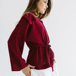 Seashell Top Burgundy - AB ESSENTIALS