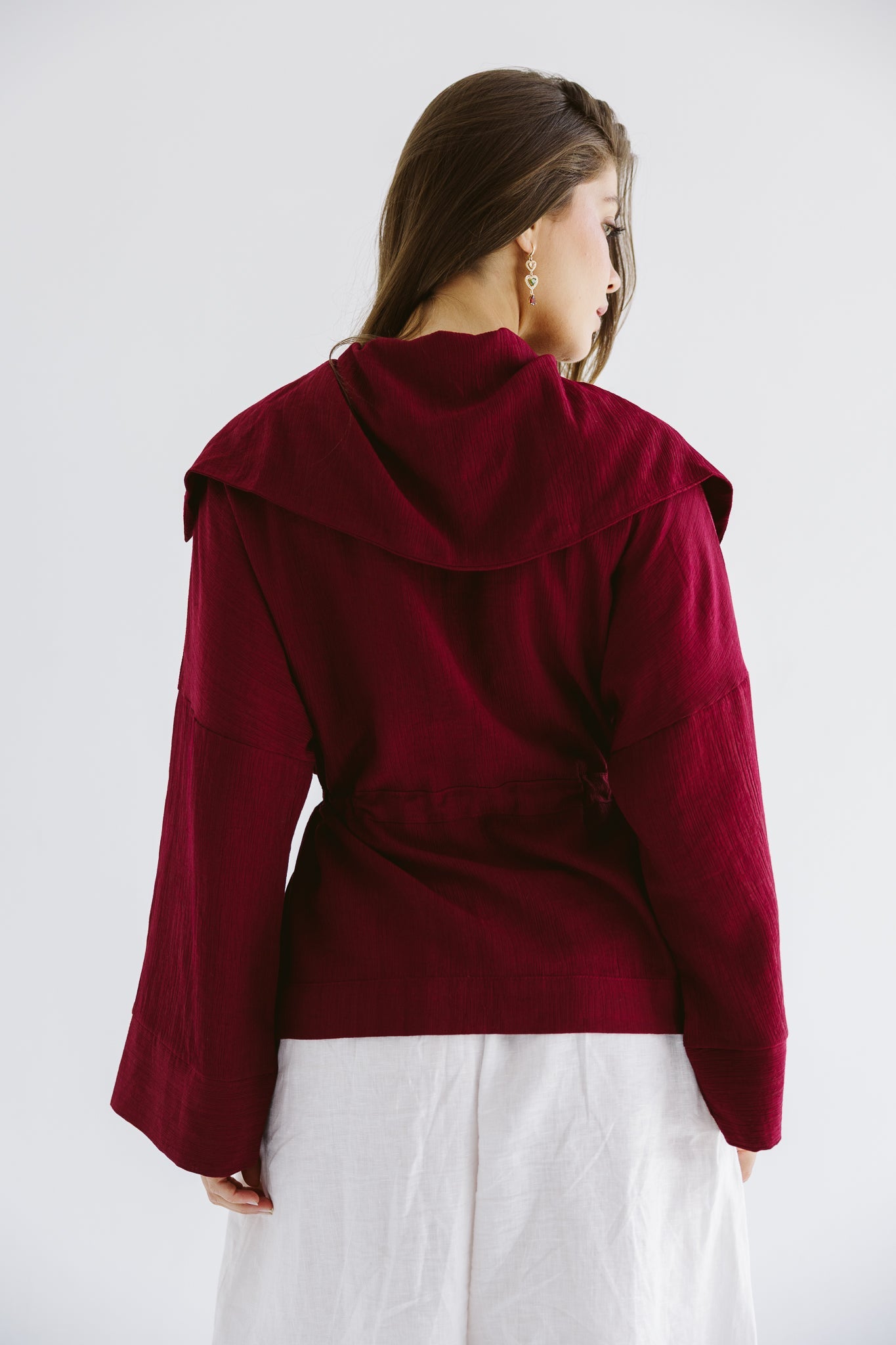 Seashell Top Burgundy - AB ESSENTIALS