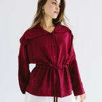 Seashell Top Burgundy - AB ESSENTIALS