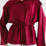 Seashell Top Burgundy - AB ESSENTIALS