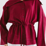 Seashell Top Burgundy - AB ESSENTIALS