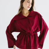 Seashell Top Burgundy - AB ESSENTIALS