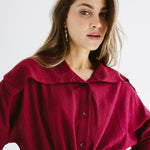 Seashell Top Burgundy - AB ESSENTIALS