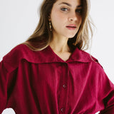 Seashell Top Burgundy - AB ESSENTIALS