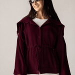 Seashell Top Burgundy - AB ESSENTIALS