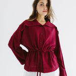 Seashell Top Burgundy - AB ESSENTIALS