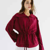 Seashell Top Burgundy - AB ESSENTIALS