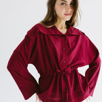 Seashell Top Burgundy - AB ESSENTIALS