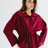 Seashell Top Burgundy - AB ESSENTIALS
