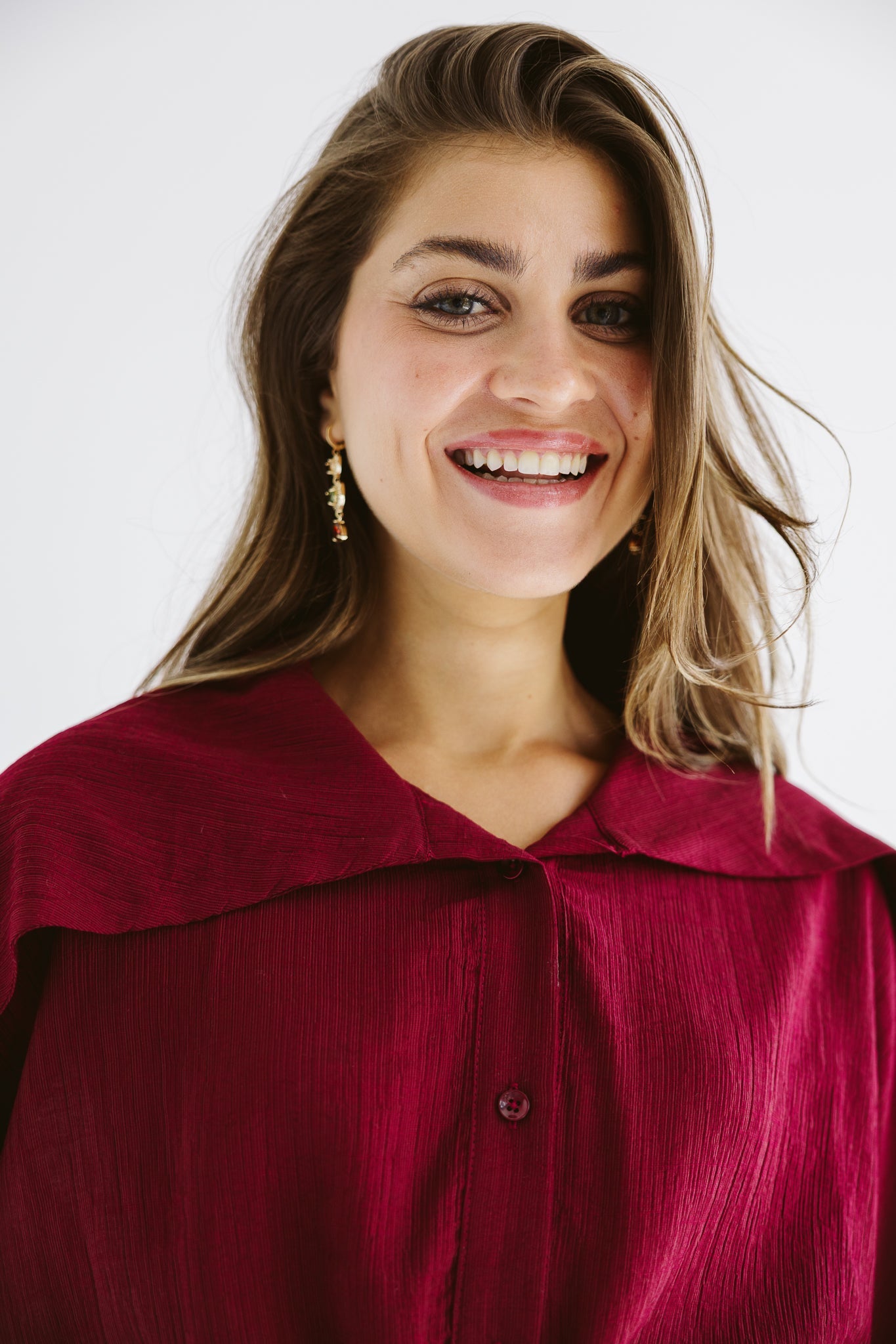 Seashell Top Burgundy - AB ESSENTIALS