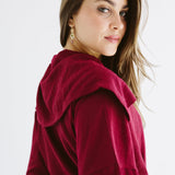 Seashell Top Burgundy - AB ESSENTIALS