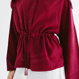 Seashell Top Burgundy - AB ESSENTIALS