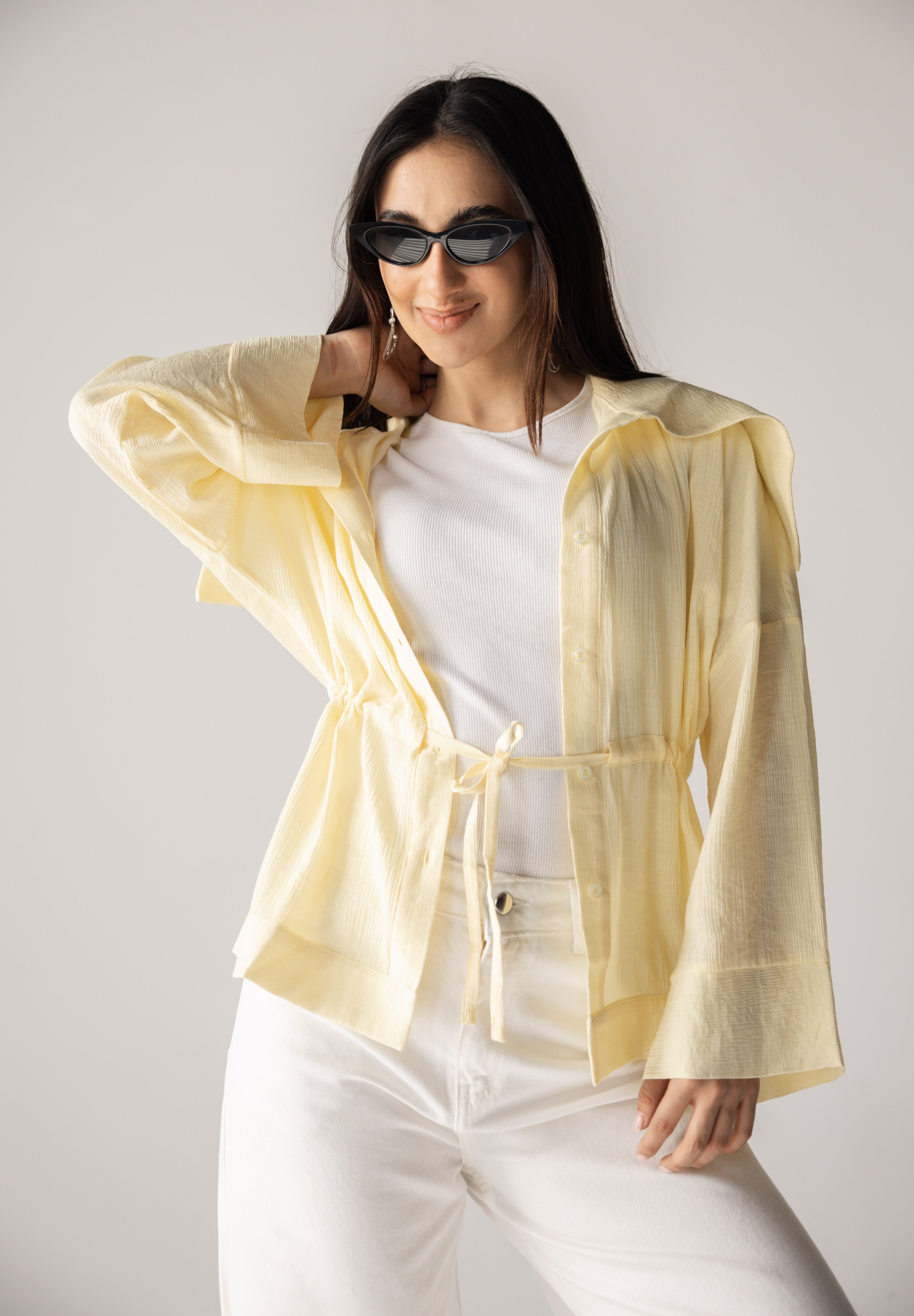 Seashell Top Butter Yellow - AB ESSENTIALS