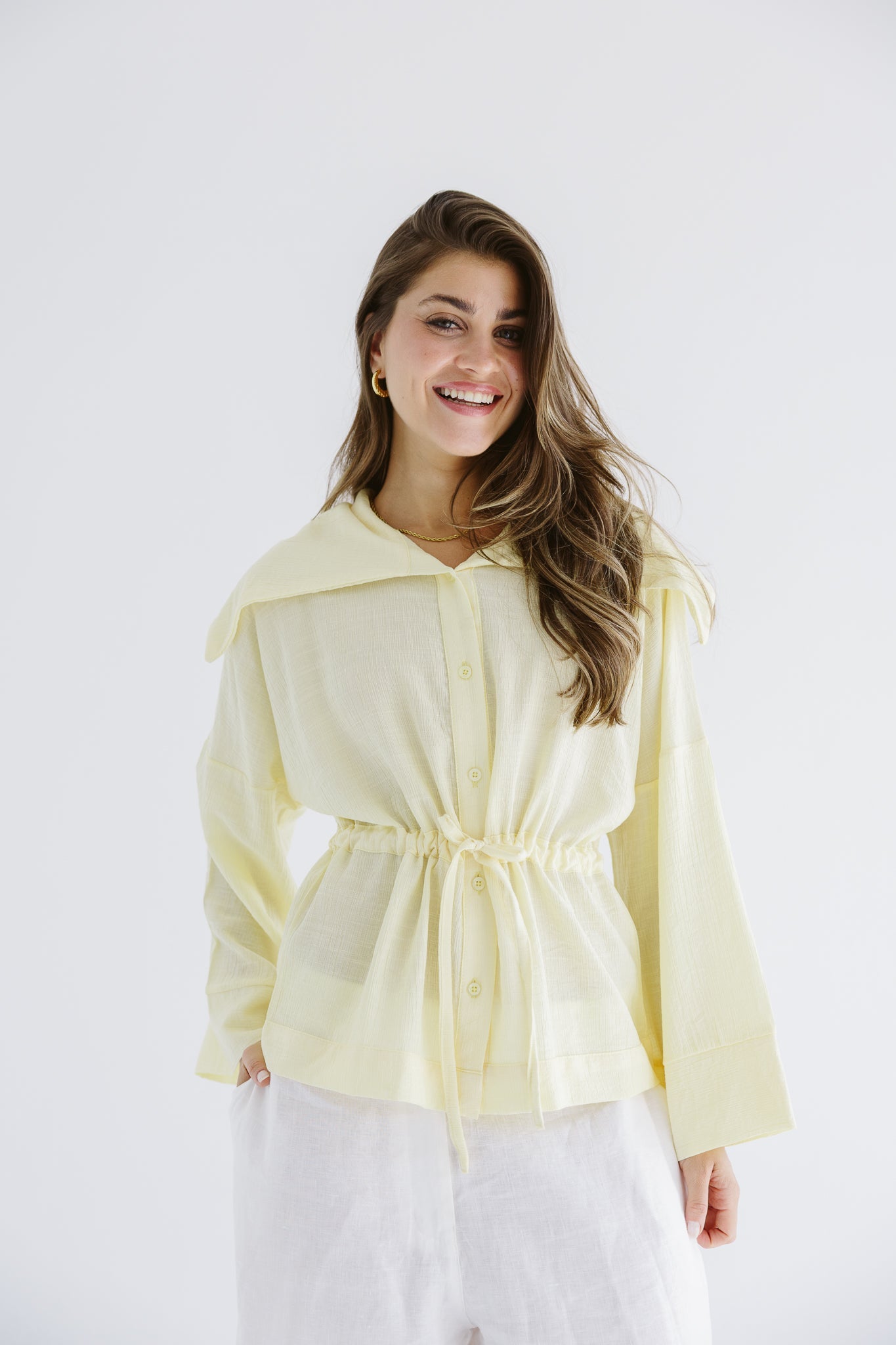 Seashell Top Butter Yellow - AB ESSENTIALS