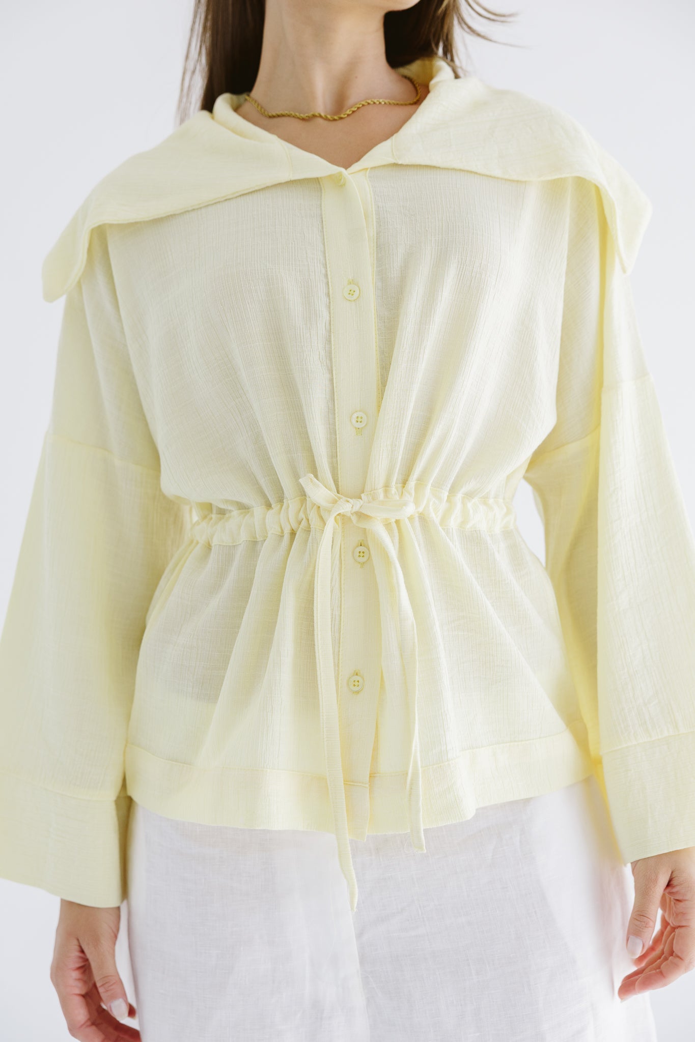 Seashell Top Butter Yellow - AB ESSENTIALS