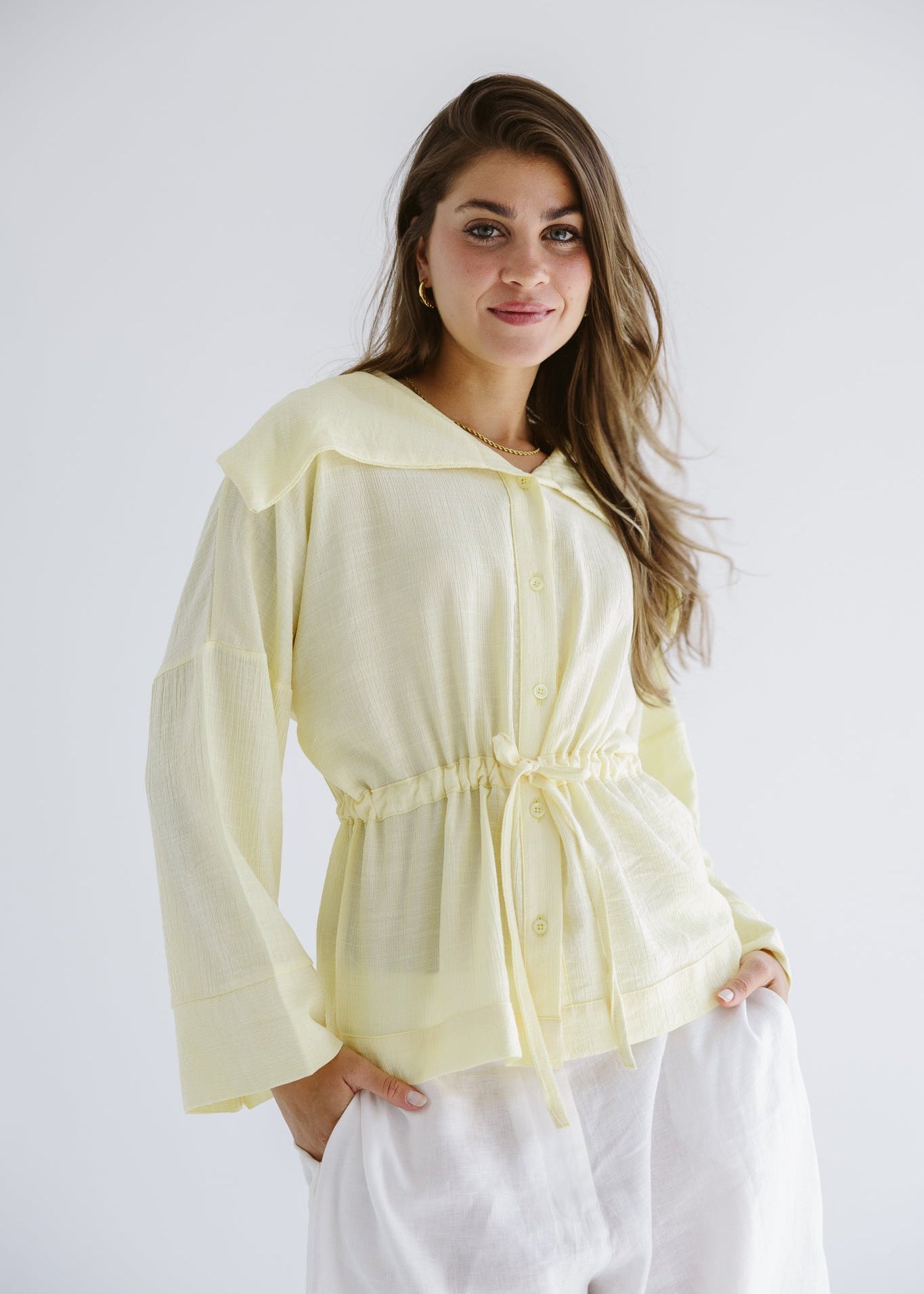 Seashell Top Butter Yellow - AB ESSENTIALS