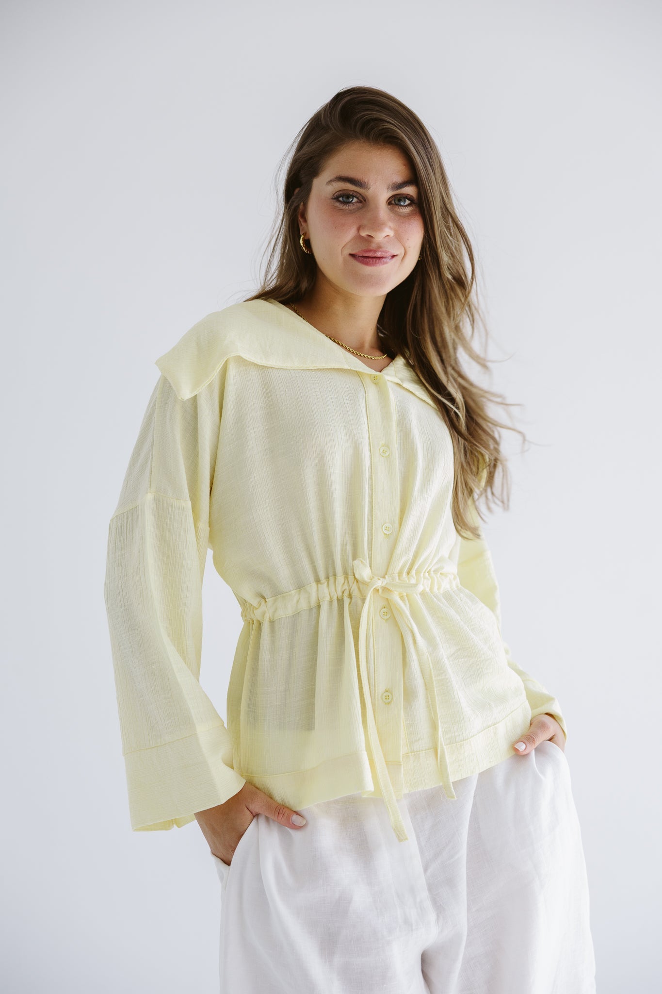Seashell Top Butter Yellow - AB ESSENTIALS
