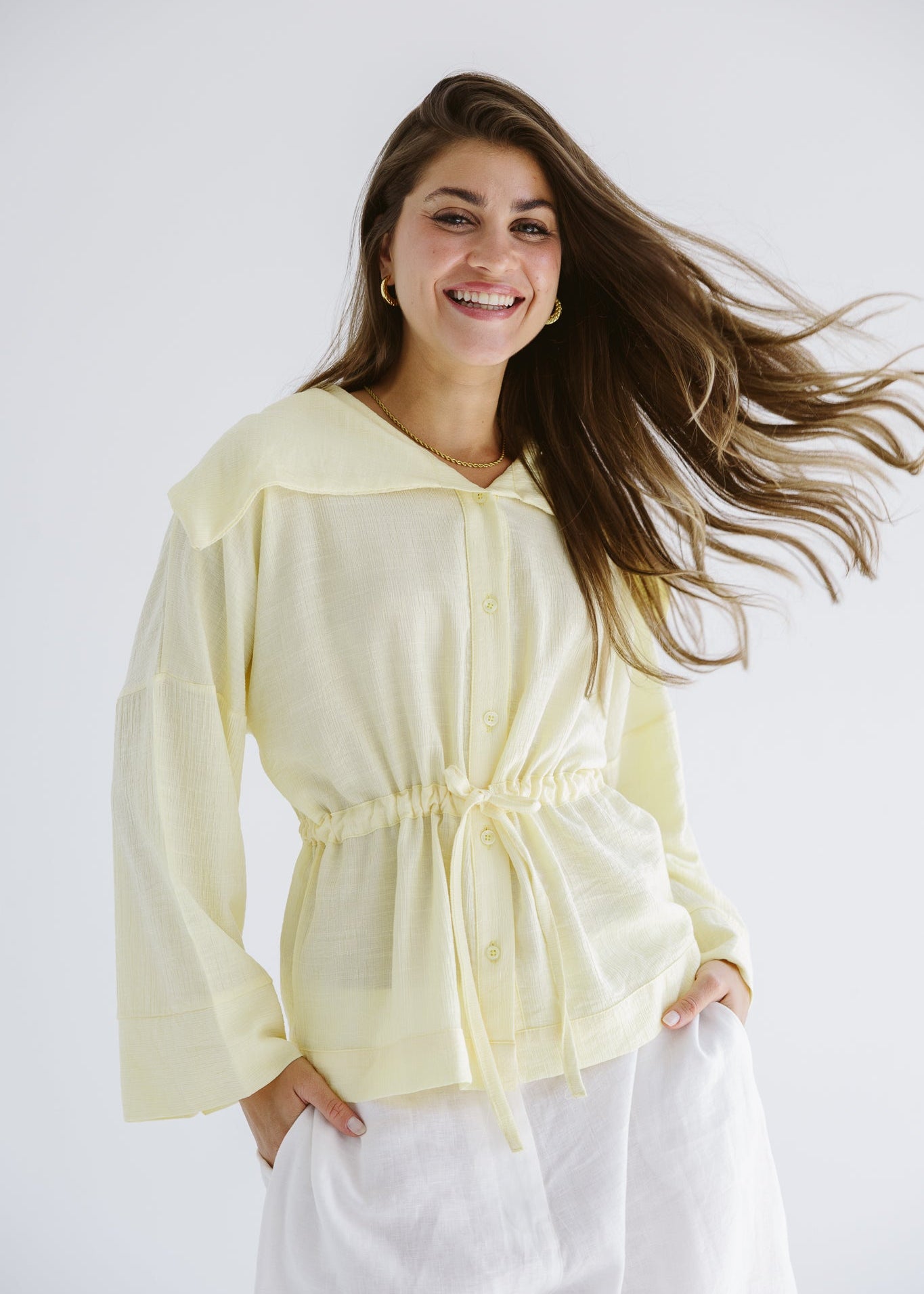 Seashell Top Butter Yellow - AB ESSENTIALS