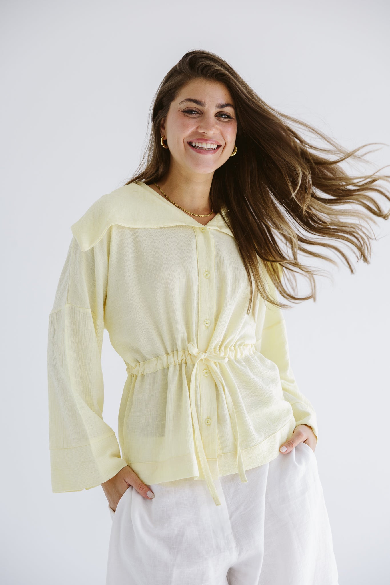 Seashell Top Butter Yellow - AB ESSENTIALS