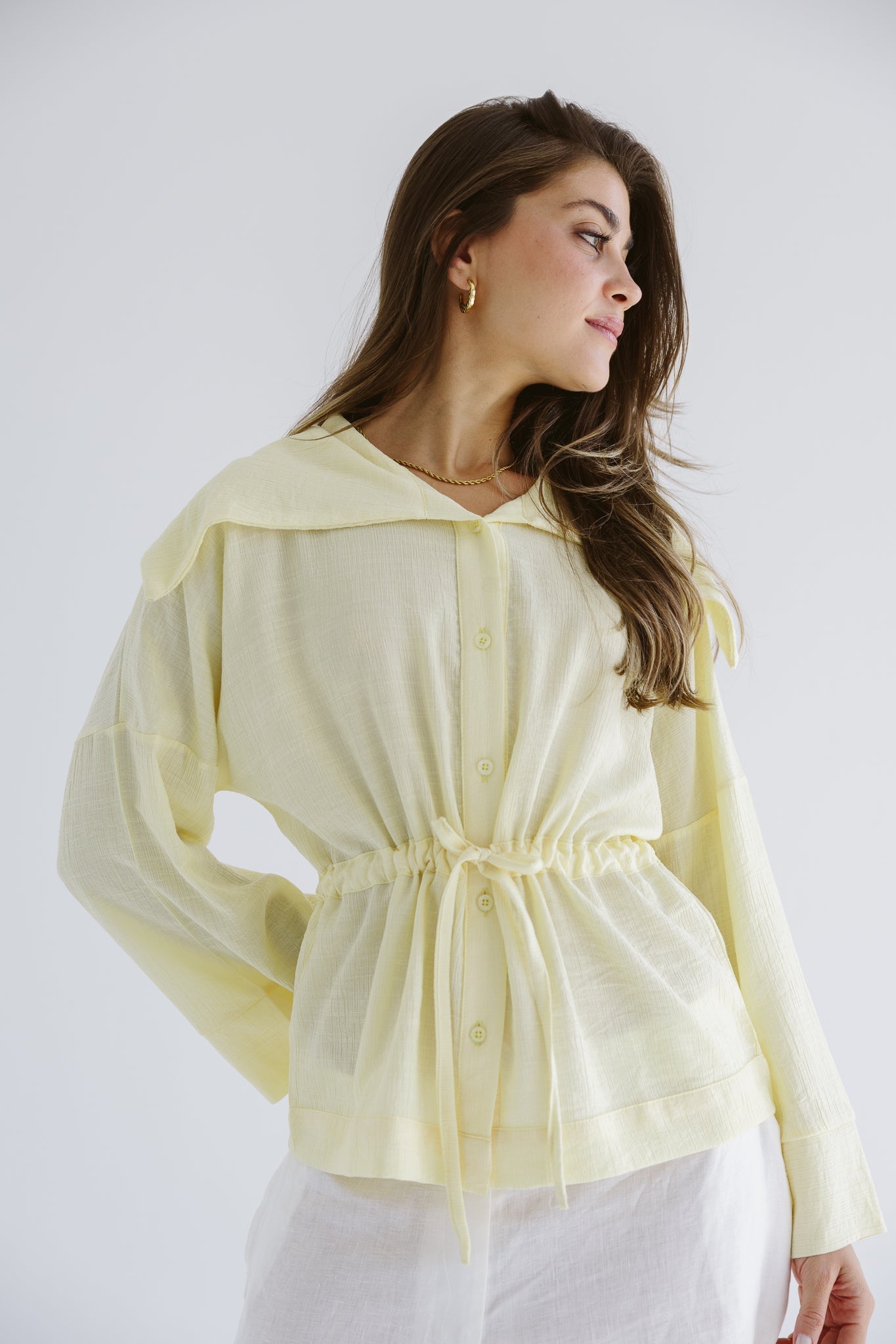 Seashell Top Butter Yellow - AB ESSENTIALS