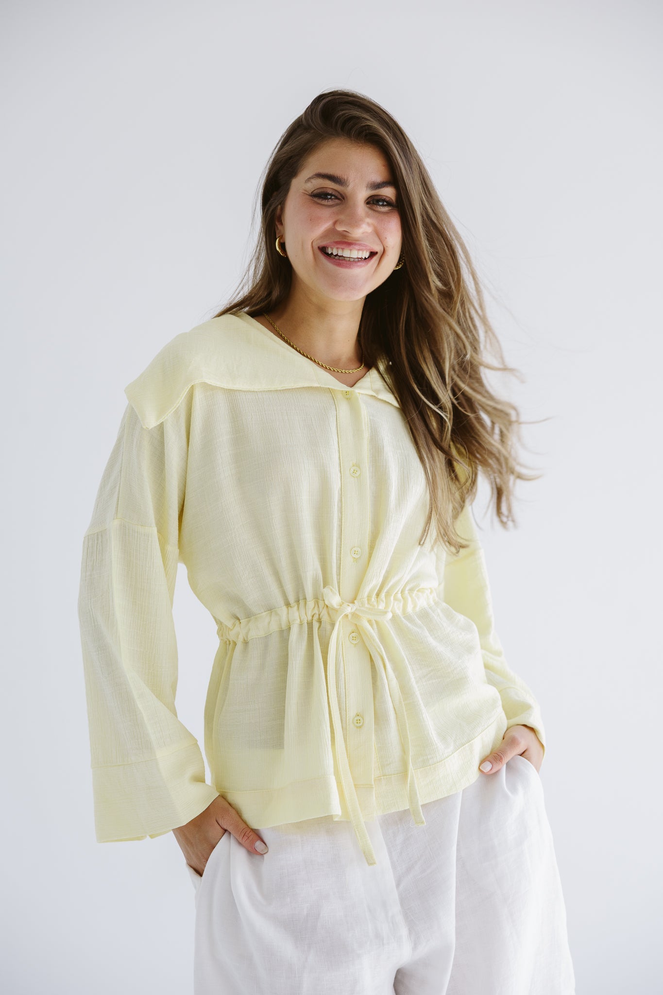 Seashell Top Butter Yellow - AB ESSENTIALS