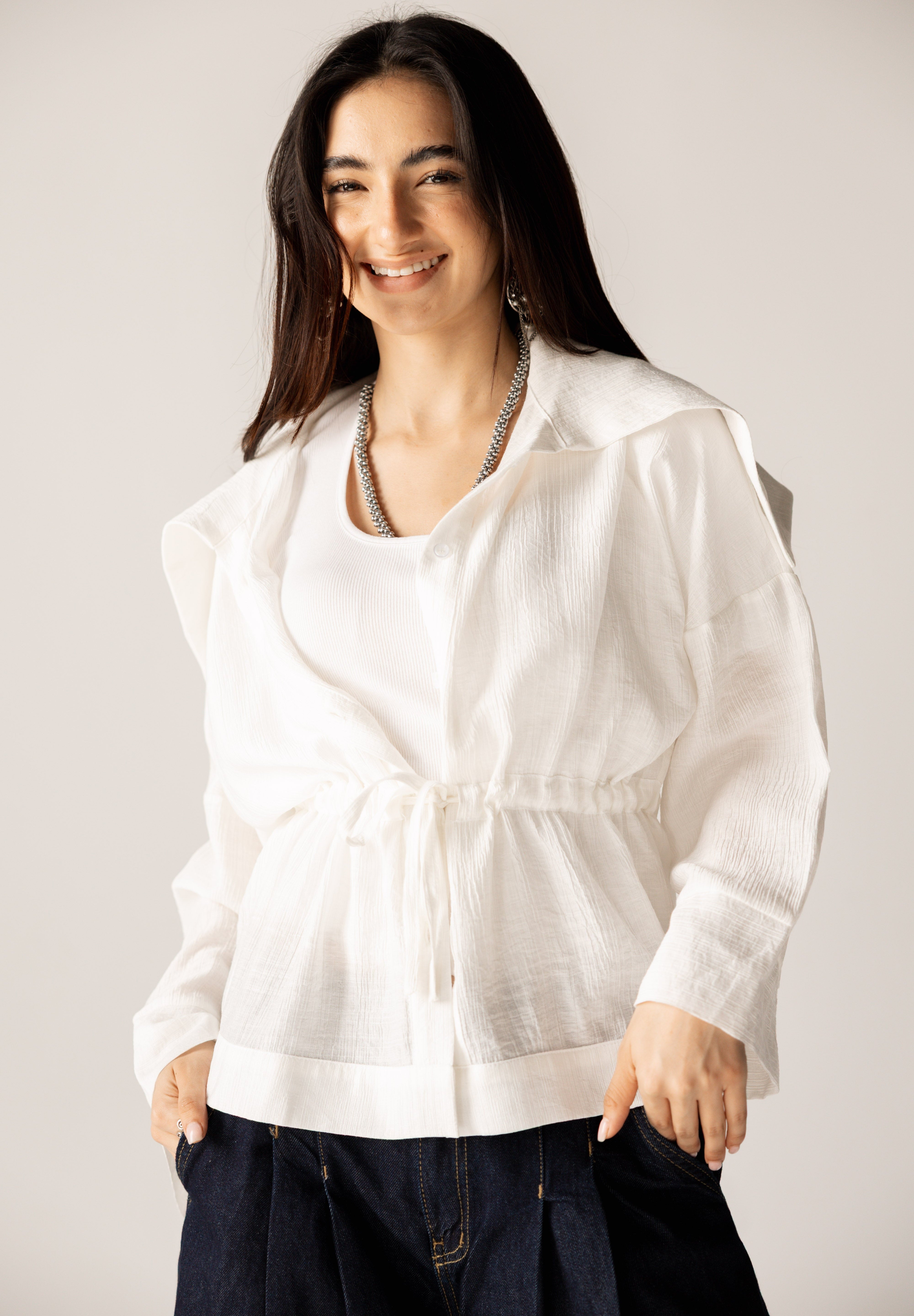 Seashell Top White - AB ESSENTIALS
