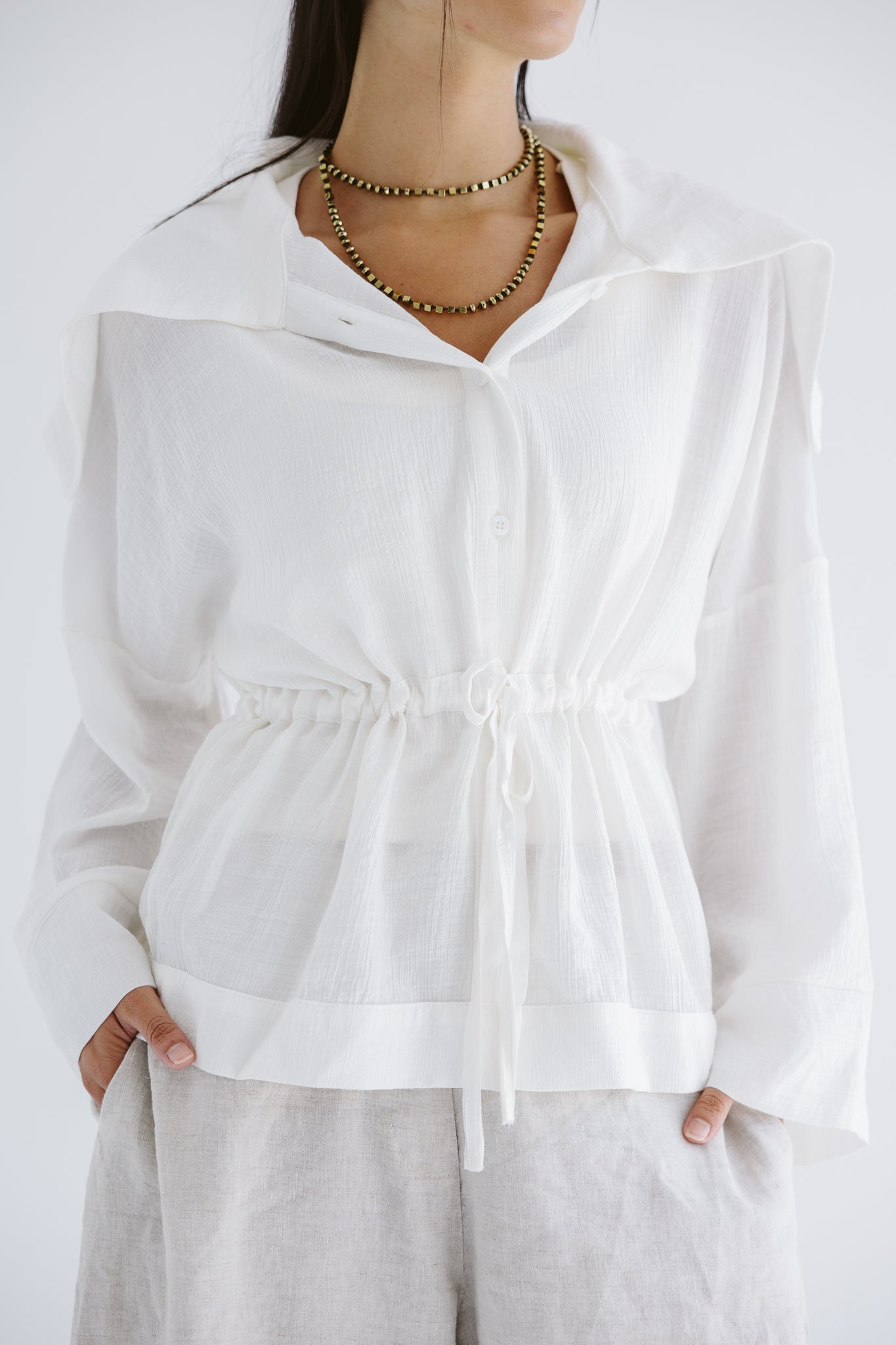 Seashell Top White - AB ESSENTIALS