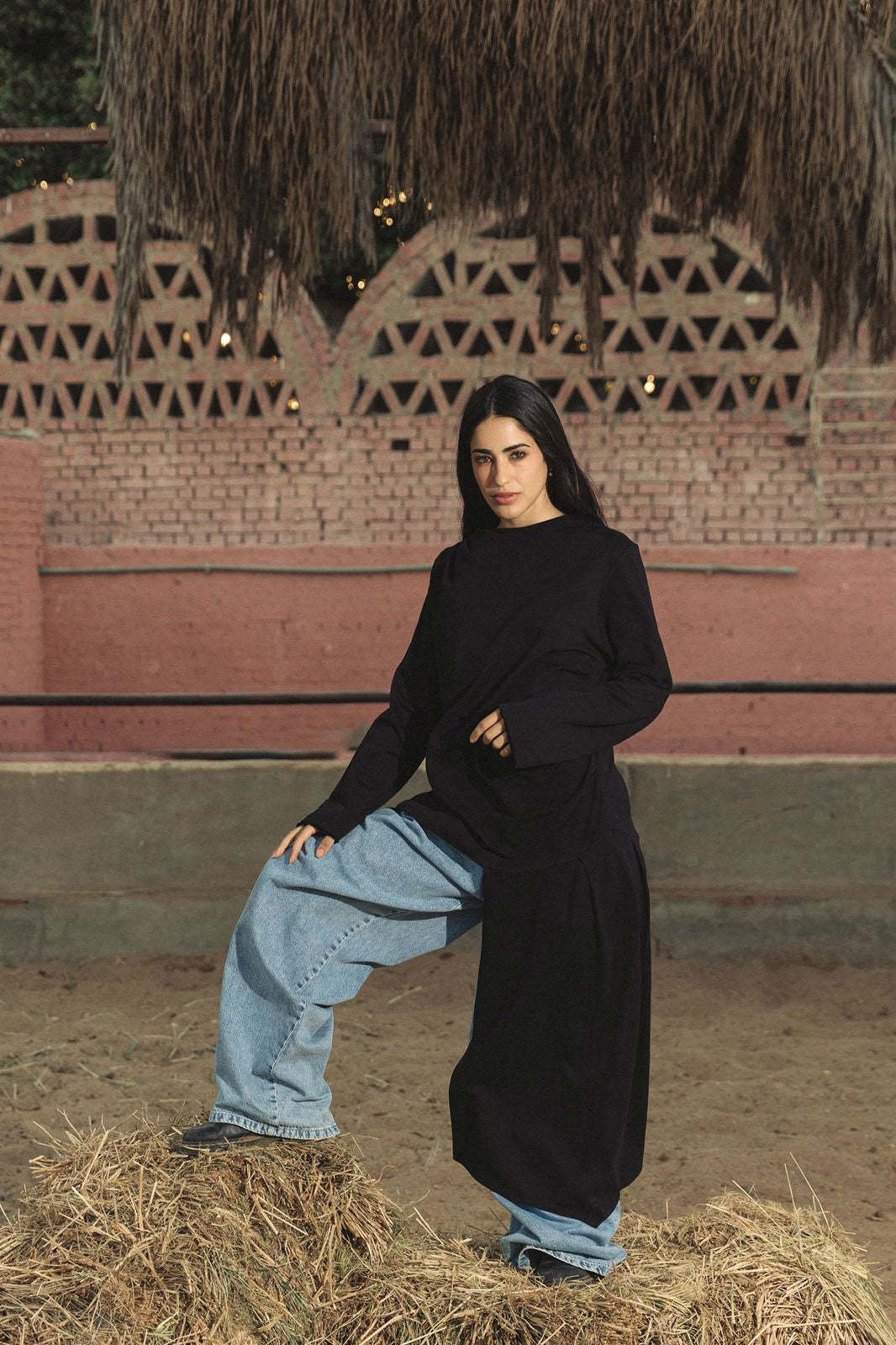 Sided Tee Black - AB ESSENTIALS