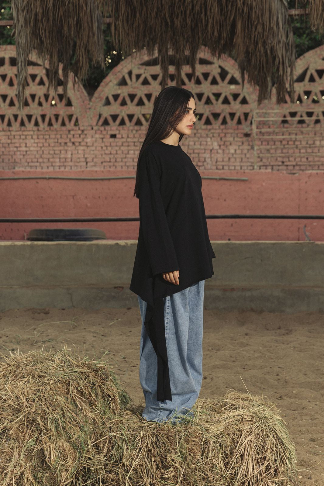 Sided Tee Black - AB ESSENTIALS